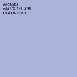 #ACB3D8 - Pigeon Post Color Image